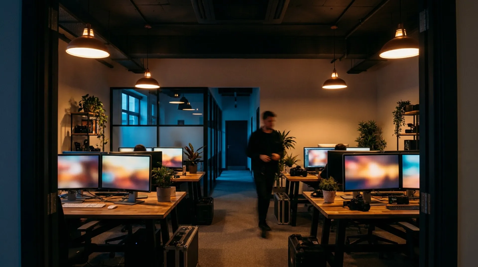 The Astheris studio at dusk